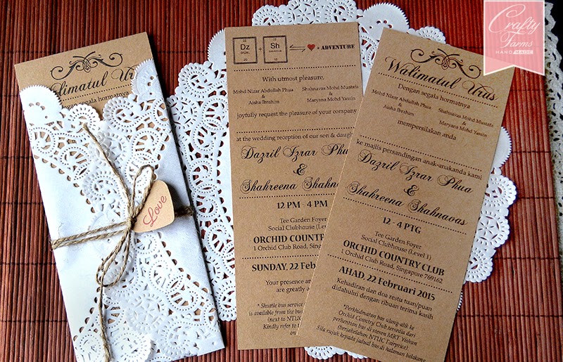 Wedding Card Malaysia  Crafty Farms Handmade : Doily 