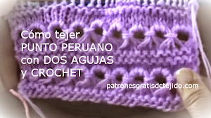 Punto peruano en dos agujas y en crochet 