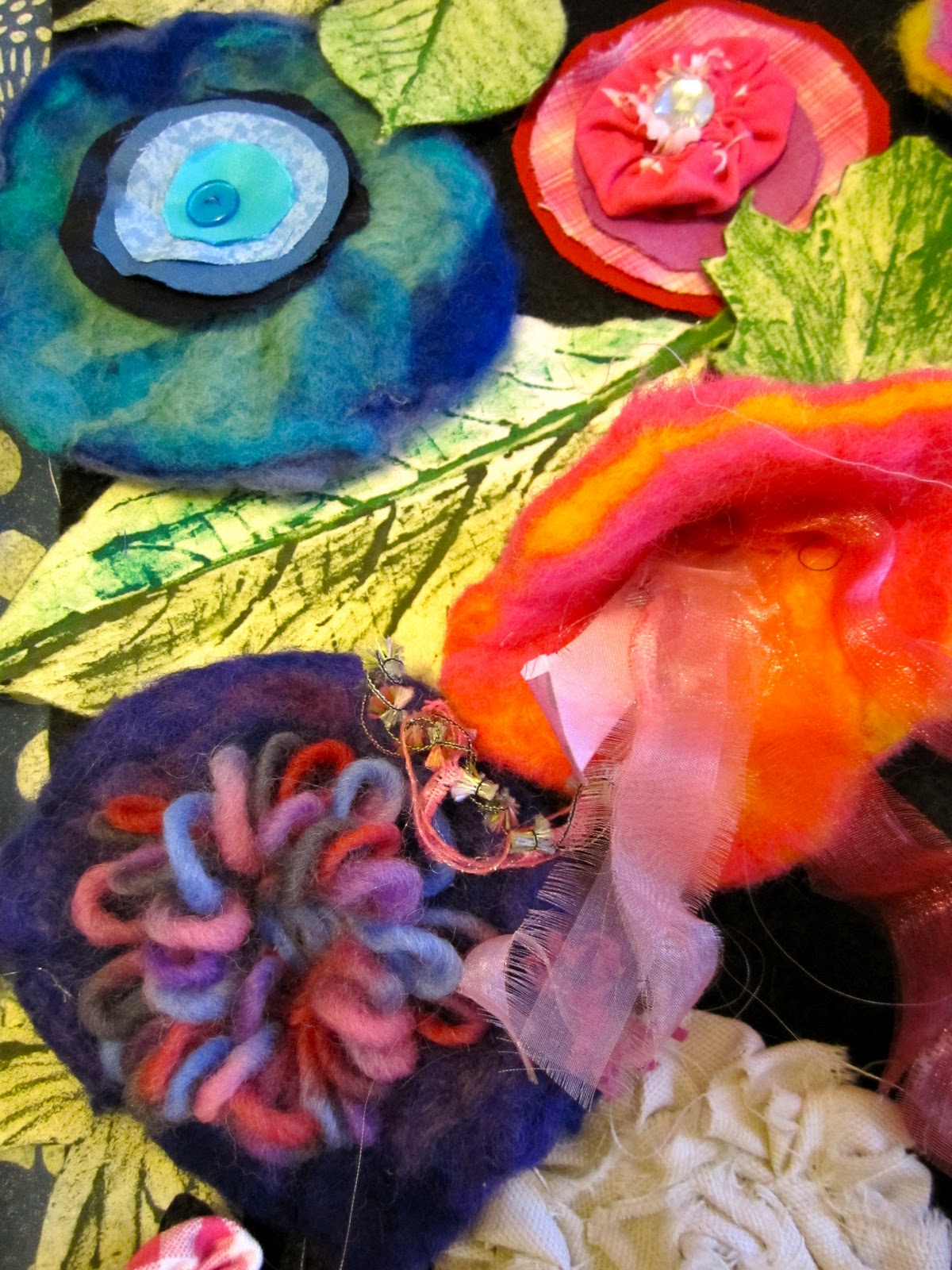 Chelford Embroiderers Guild Young Embroiderers' Group Millefleurs Hanging