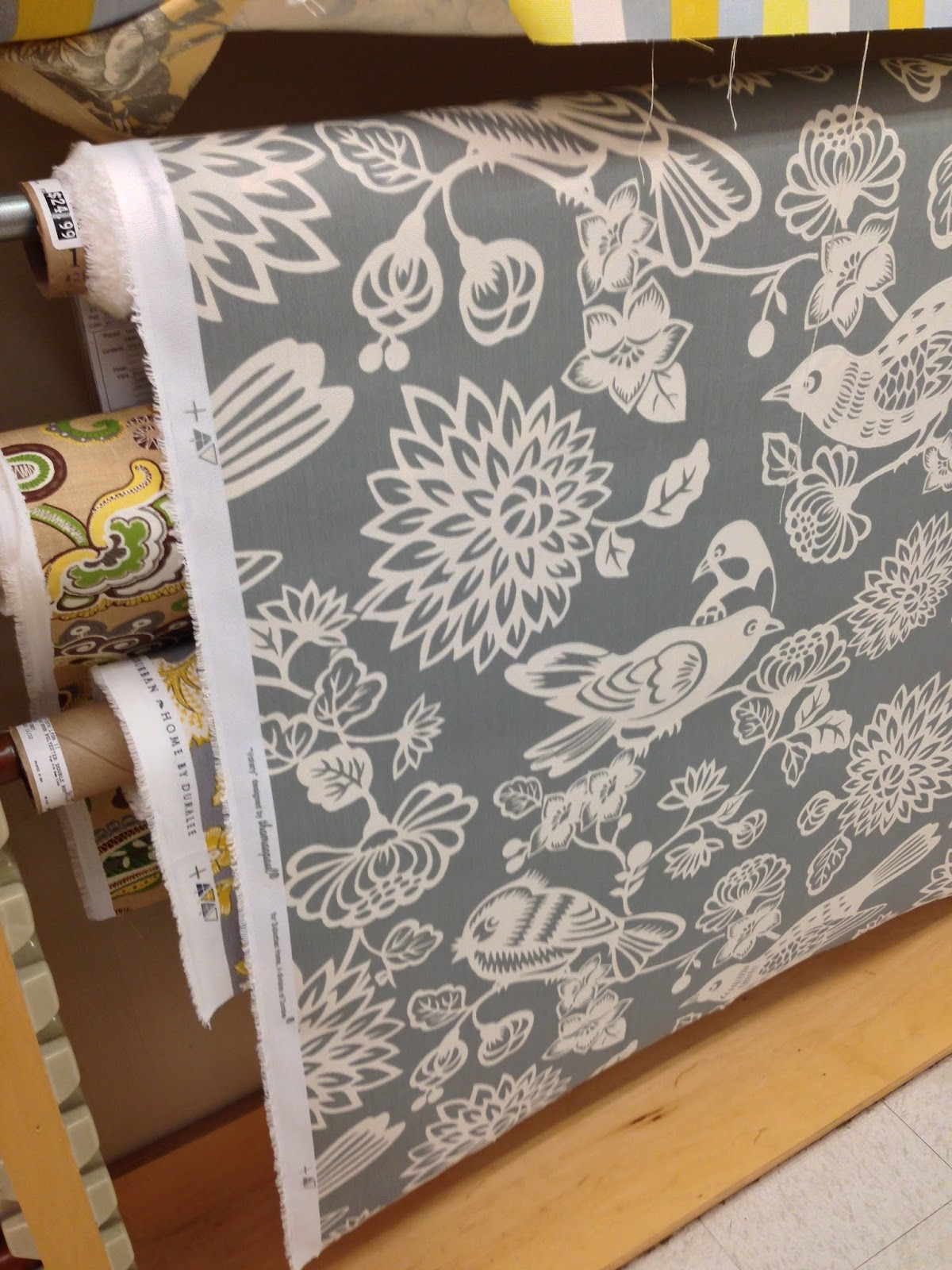 Back on Festive Road: Wingback chair fabric choices