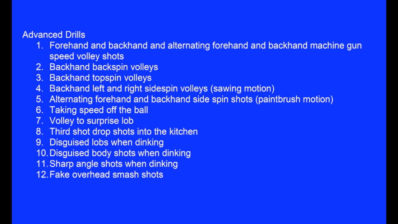 A Pickleball Life Backboard Drills Part 1