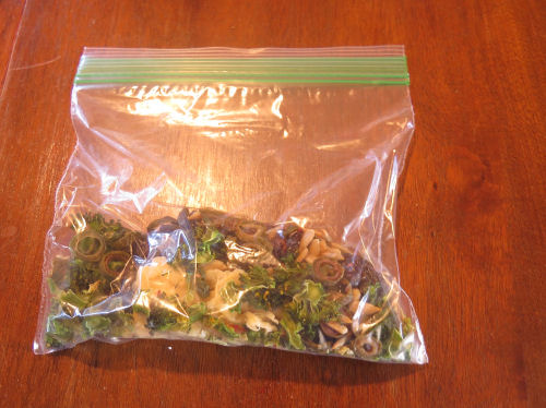 package of backpacking food