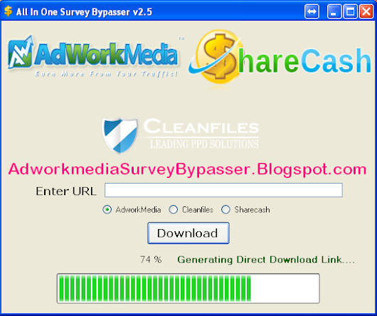 AdworkMedia CleanFiles Sharecash Survey Bypasser and Remover