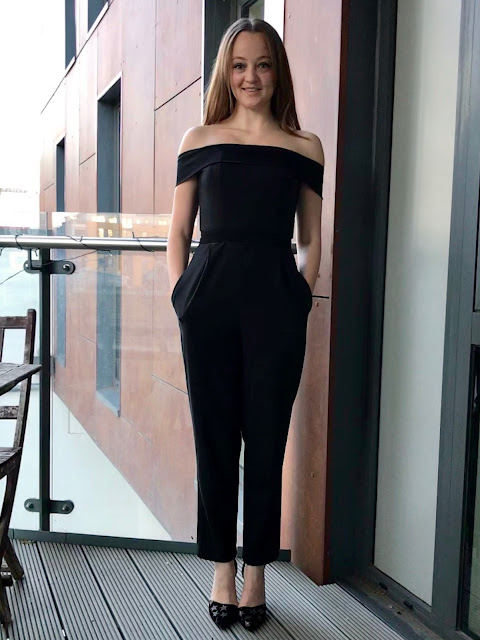 Diary of a Chain Stitcher: Black Tuxedo Jumpsuit in suiting and satin from the Cloth House