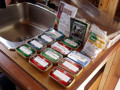  These mint tins are a great way to keep leftover seeds organized.