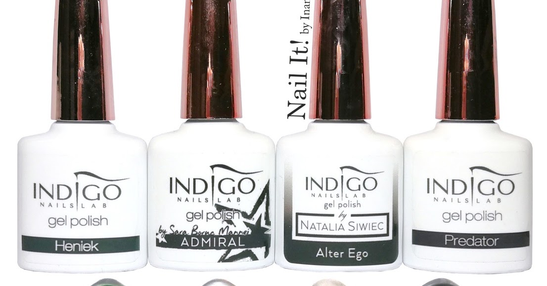 COMPARISON - Indigo Nails dark green gel polishes (Heniek, Admiral ...