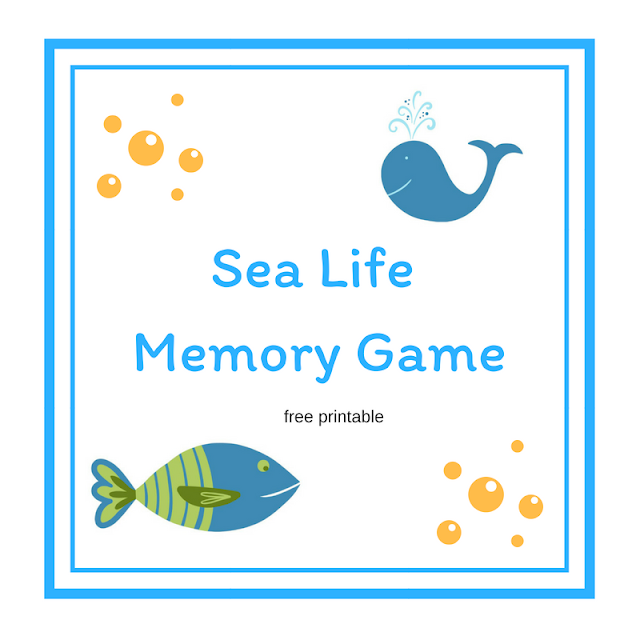 Sea Life Memory Game - free printable Sea Life Memory Game - free printable