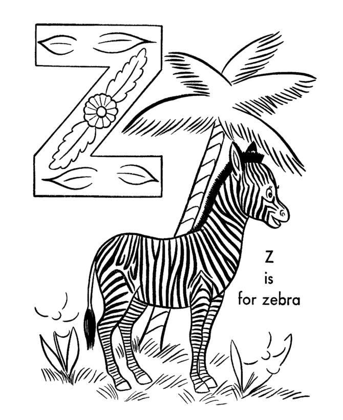 Gambar Mewarnai Zebra Anak Paud Tk 4