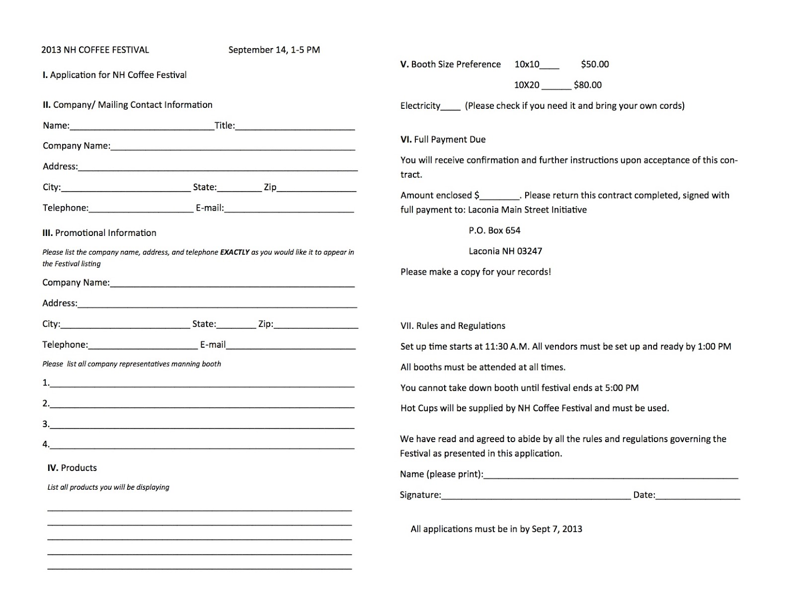 Laconia Main Street New Hampshire Coffee Festival!