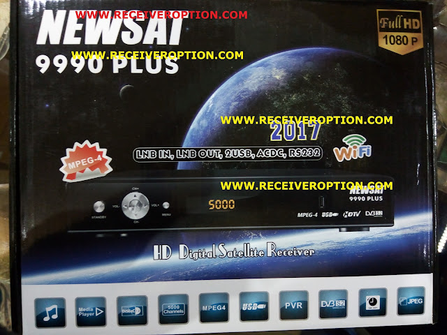 NEWSAT 9990 PLUS HD RECEIVER POWERVU KEY OPTION