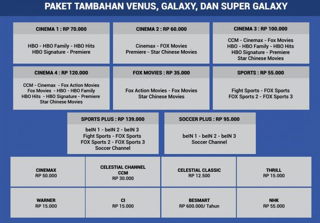 MNC VISION TV | DAFTAR ONLINE : Paket Venus