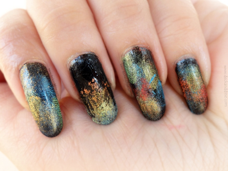 Nail Art using Eye Shadows Tutorial with StepbyStep Pictures Deck