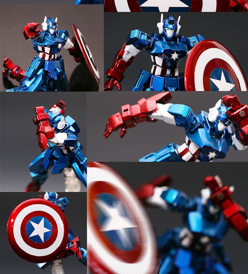 Custom Build Gundam x Marvel 1/144 GBouncer Captain America