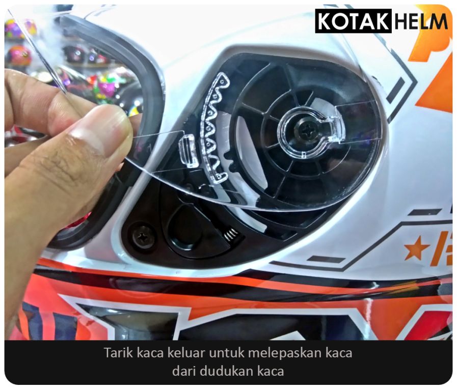 Cara Melepas Kaca Helm Kyt R10 Full Face