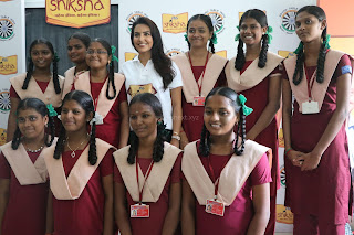 Actress Priya Anand in T Shirt with Students of Shiksha Movement Events 12