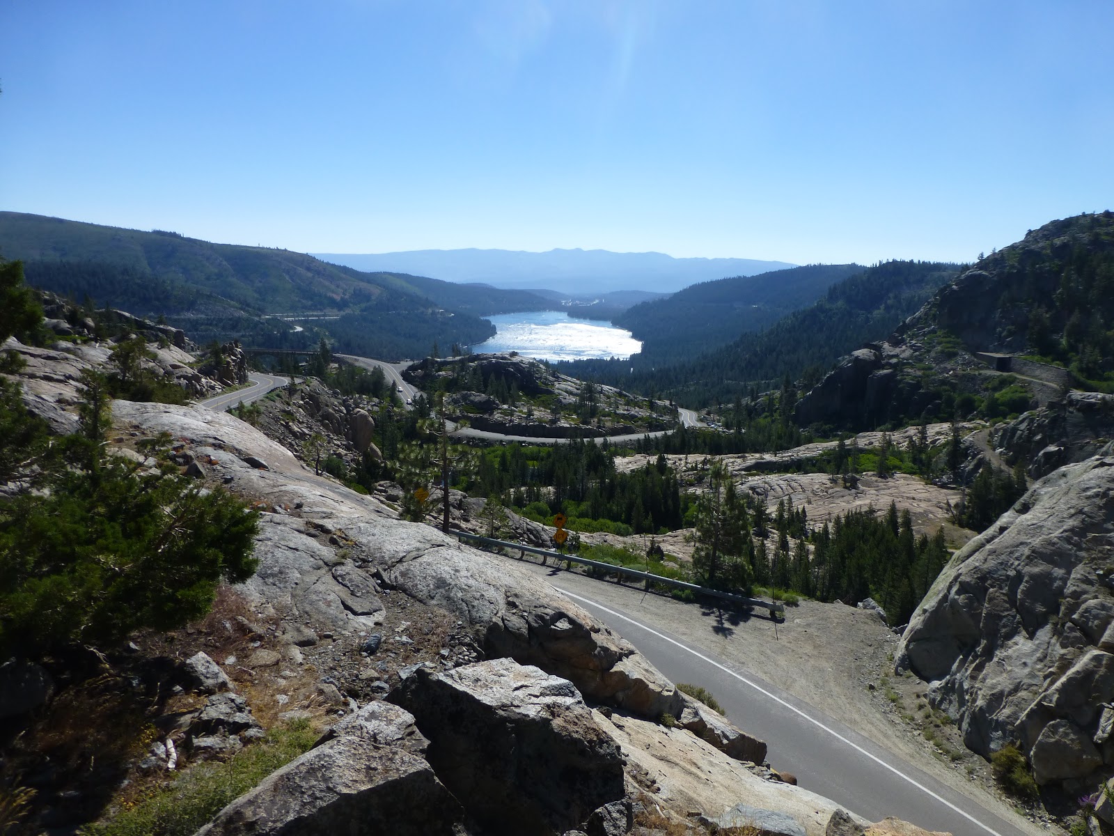View from Donner Pass towards Donner Lake