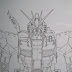 nu Gundam Ver. Ka Line Drawings
