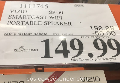 Deal for the Vizio Smartcast Wifi Portable Speaker (SP-50) at Costco