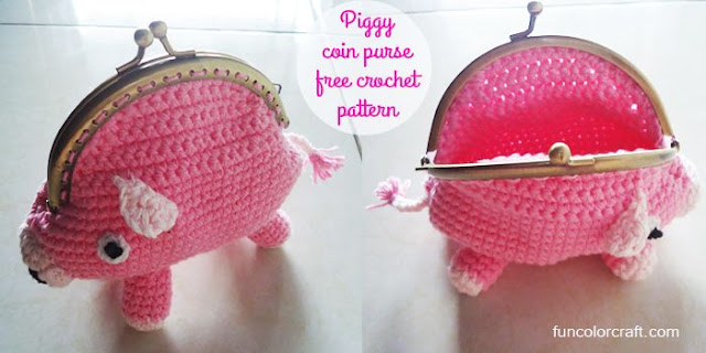 Piggy Coin Purse Free Crochet Pattern