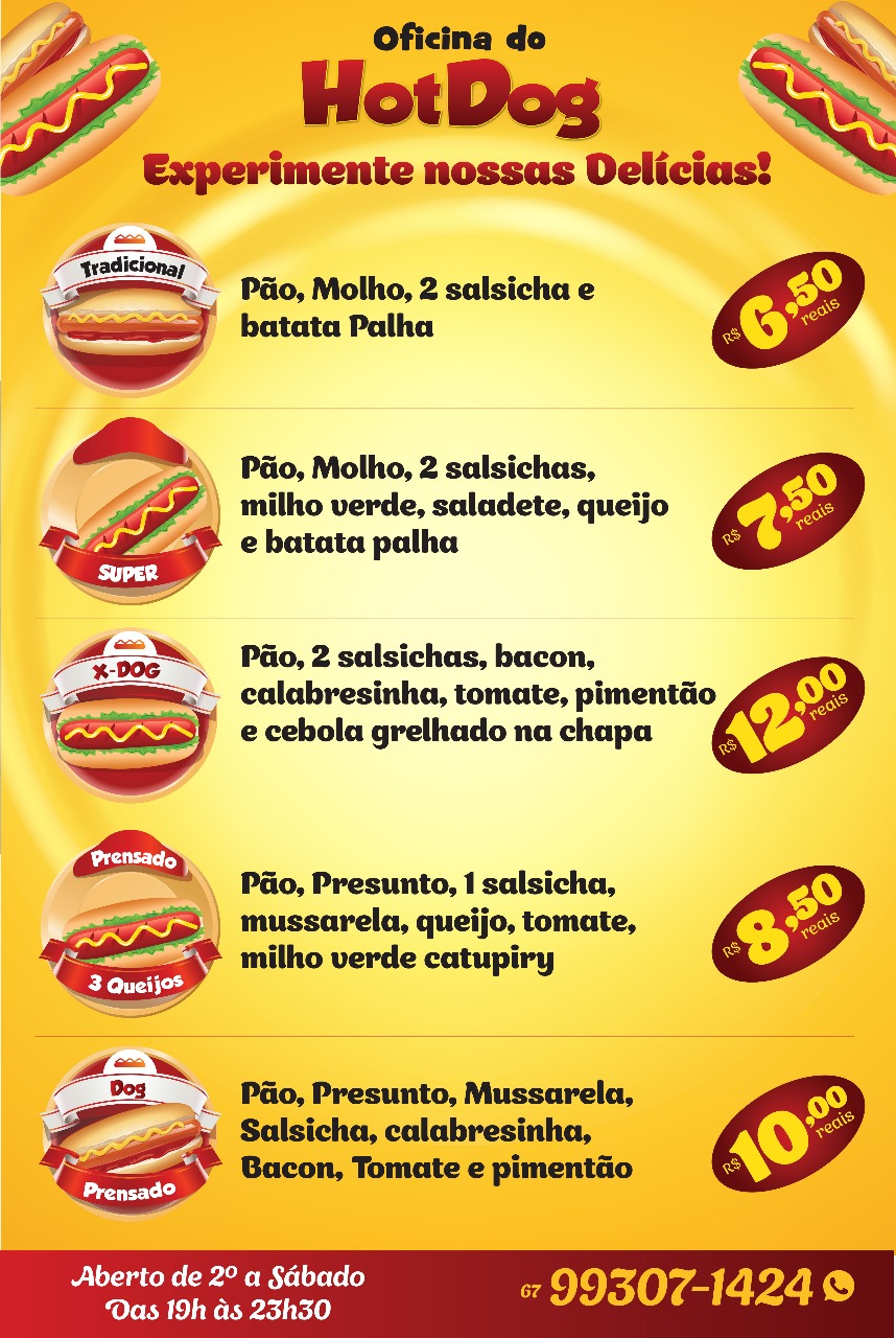 Suprema hot dog prensado Cardápio - Delivery de Outros em Queimadas