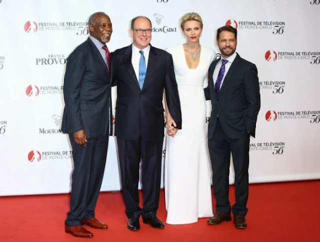 Prince Albert II of Monaco and Princess Charlene of Monaco attend the opening ceremony of the 56th Monte Carlo Television Festival