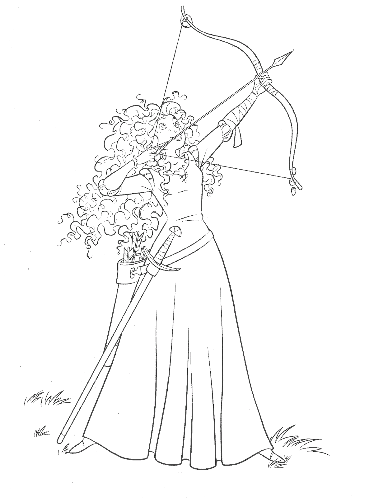 walt disney brave coloring pages - photo #27