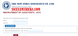 NIACL Assistant Scorecard 2014-15