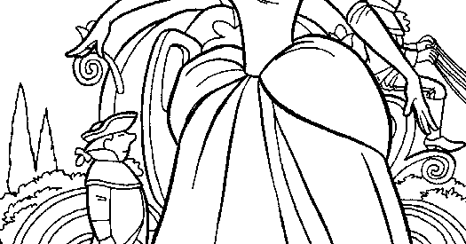 gambar mewarnai cinderella dan pangeran