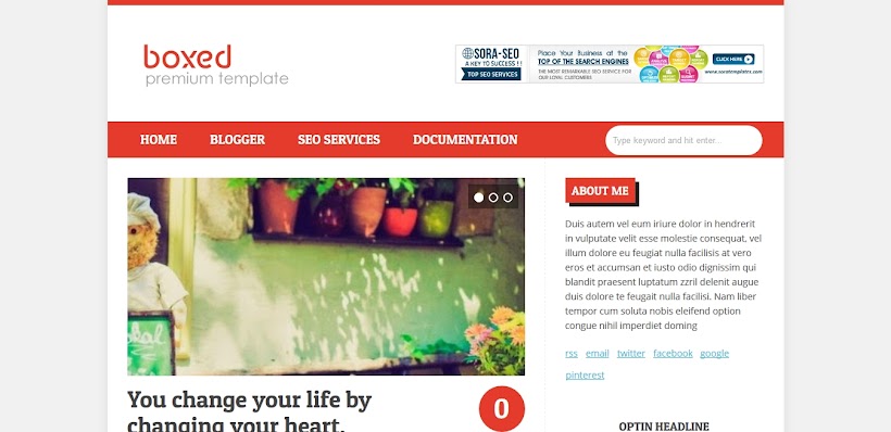 Boxed Free Blogger Template