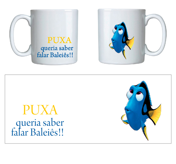Caneca criativa dorie nemo Caneca criativa dorie nemo