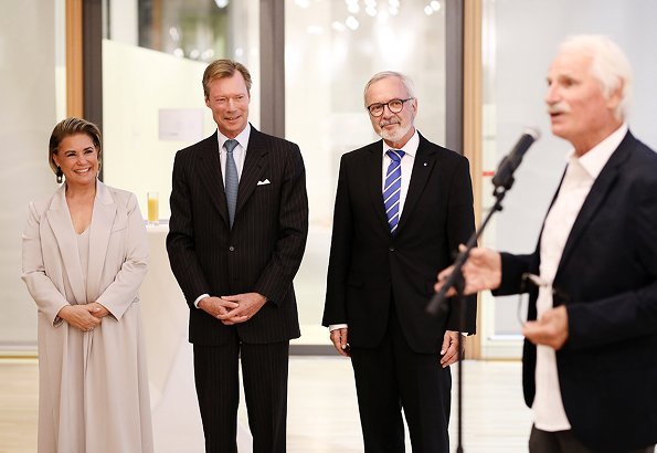 Grand Duke Henri and Grand Duchess Maria Teresa visited Yann Arthus-Bertrand and Philippe Bourseiller's photograph exhibition