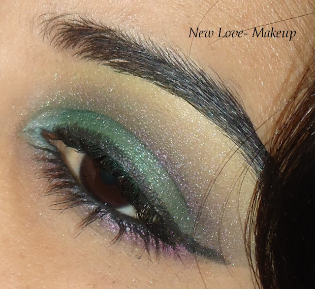 Green and Purple Eye Look