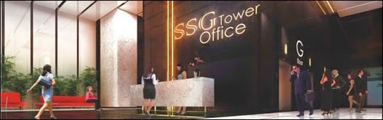 Sảnh chính văn phòng SSG Tower Bình Thạnh
