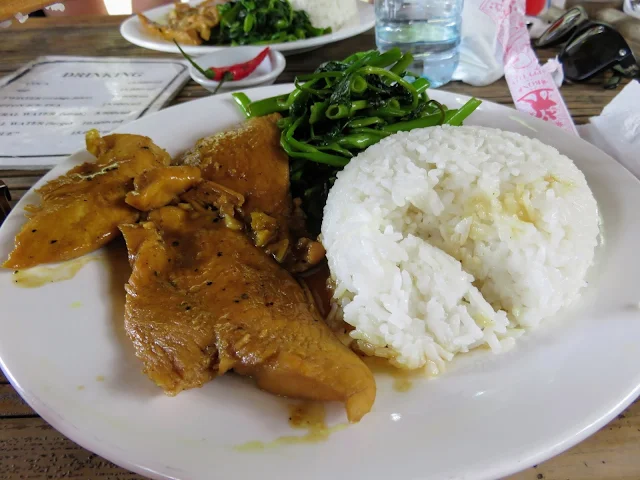 Spicy chicken and rice near Hoi An Vietnam