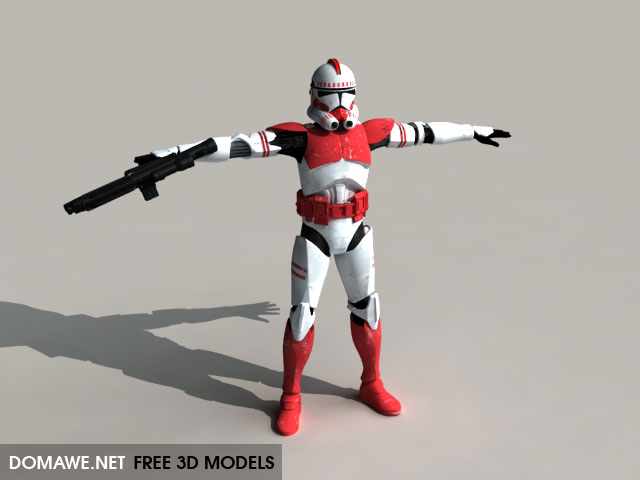 Domawenet Star Wars Clone Trooper Free 3d Model - free 3d models download star wars