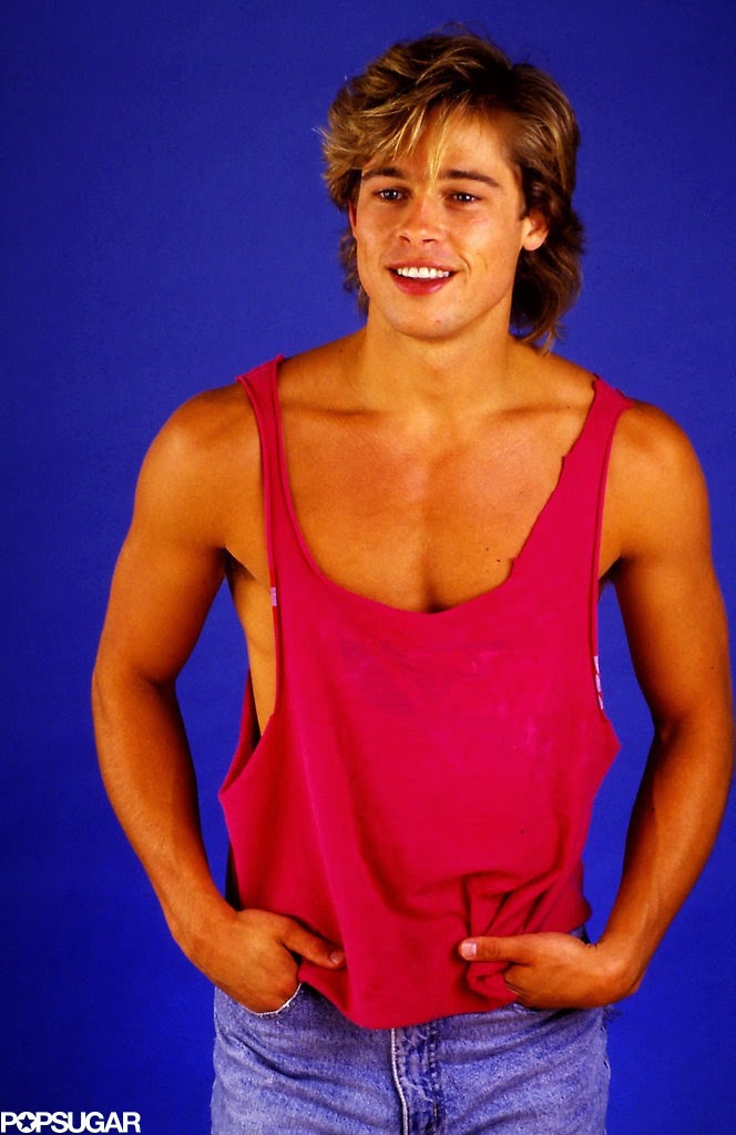 25 Interesting Pictures of Brad Pitt's Photo Shoot in 1980s Neck Tank