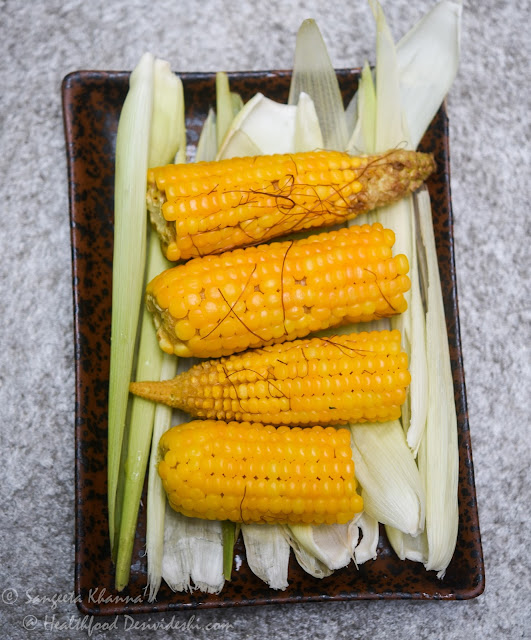 boiled corn on the cob 