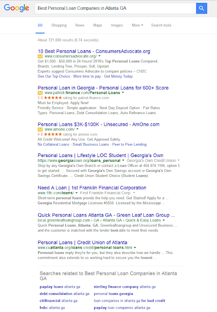 Best Personal Loan Companies in Atlanta GA - in google