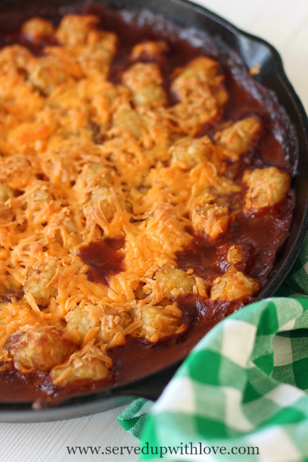 Served Up With Love Chili Tater Tot Casserole