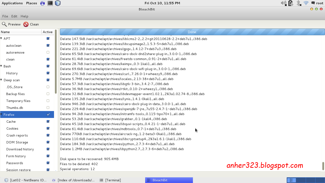 Install Bleachbit (CCleaner) di Kali Linux Anherr Blog's