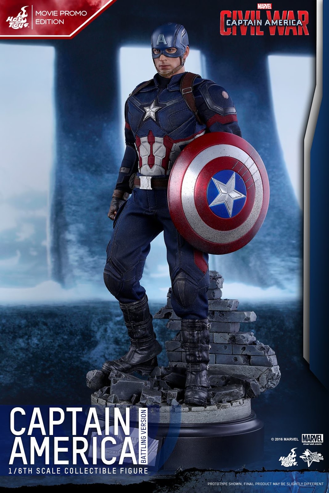 Toyhaven Hot Toys Mms360 Captain America Civil War 1 6 Captain America Battling Version