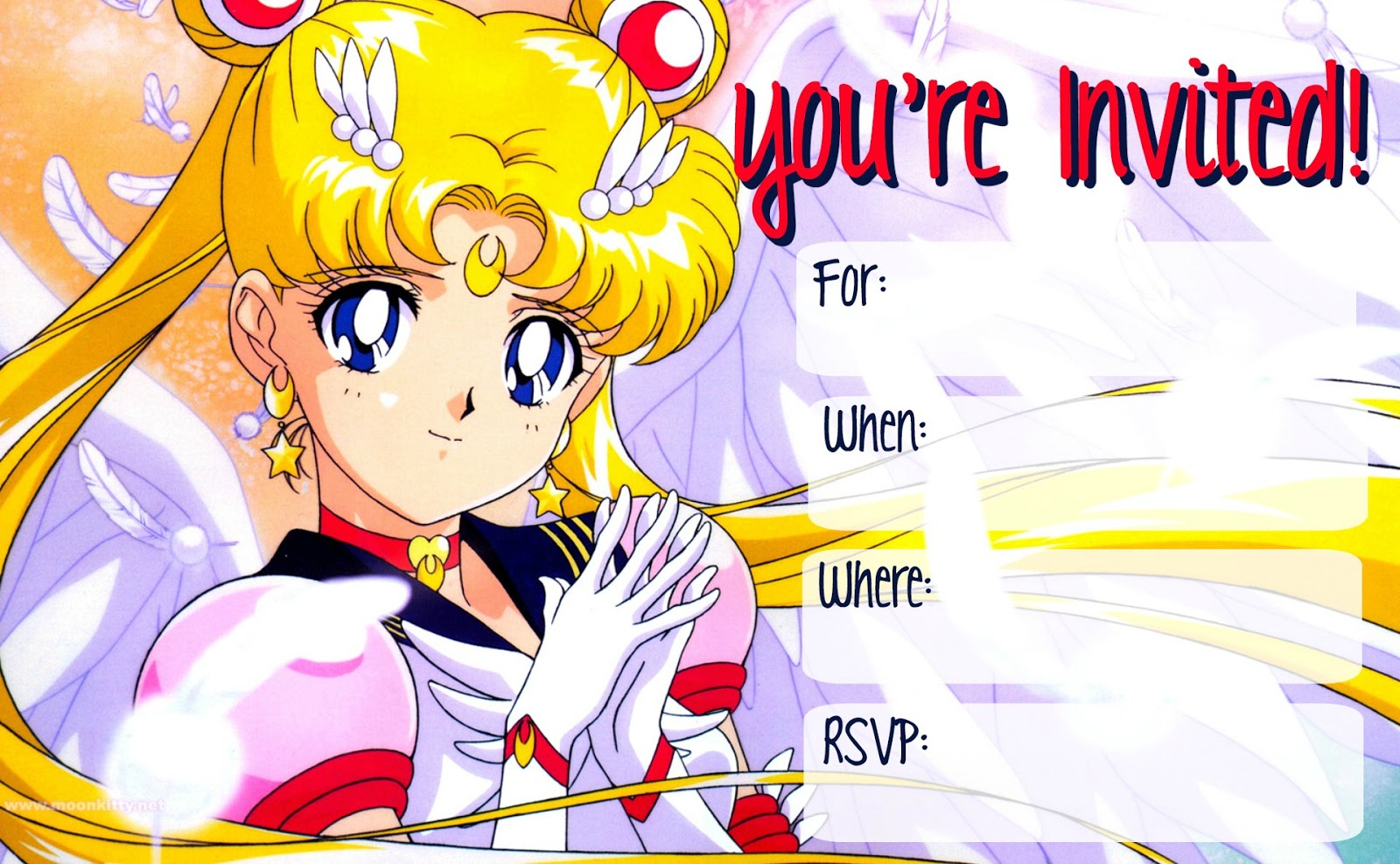 Sailor Moon Invitation Template