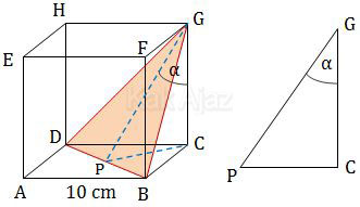 Sudut antara garis GC dan bidang BDG dalam kubus ABCD.EFGH, UN 2011