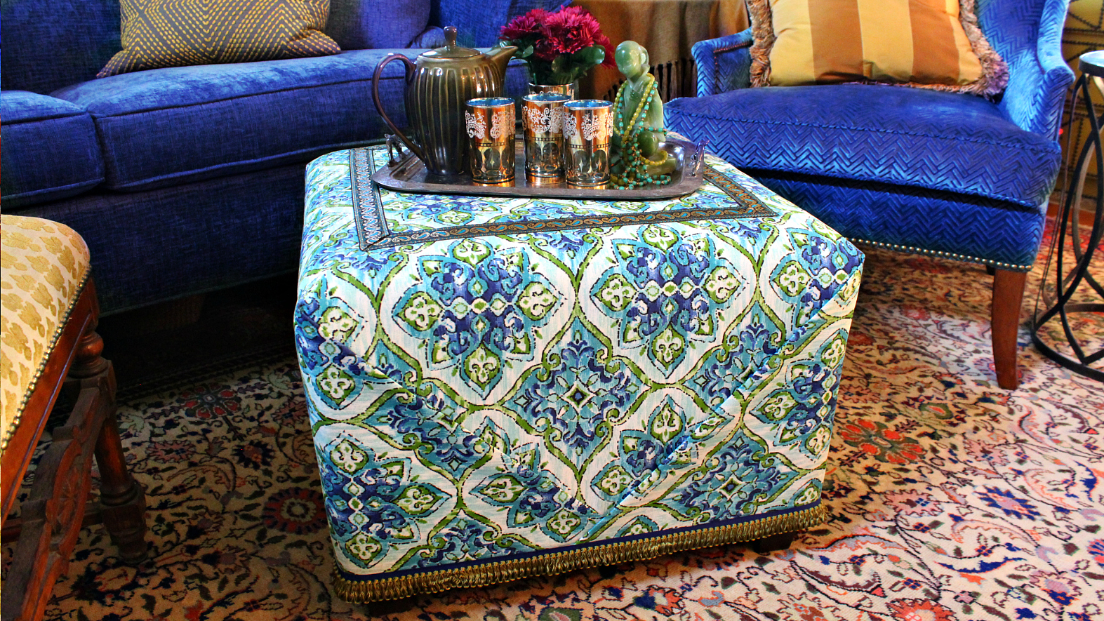 Mark Montano No Sew Boho Ottoman DIY