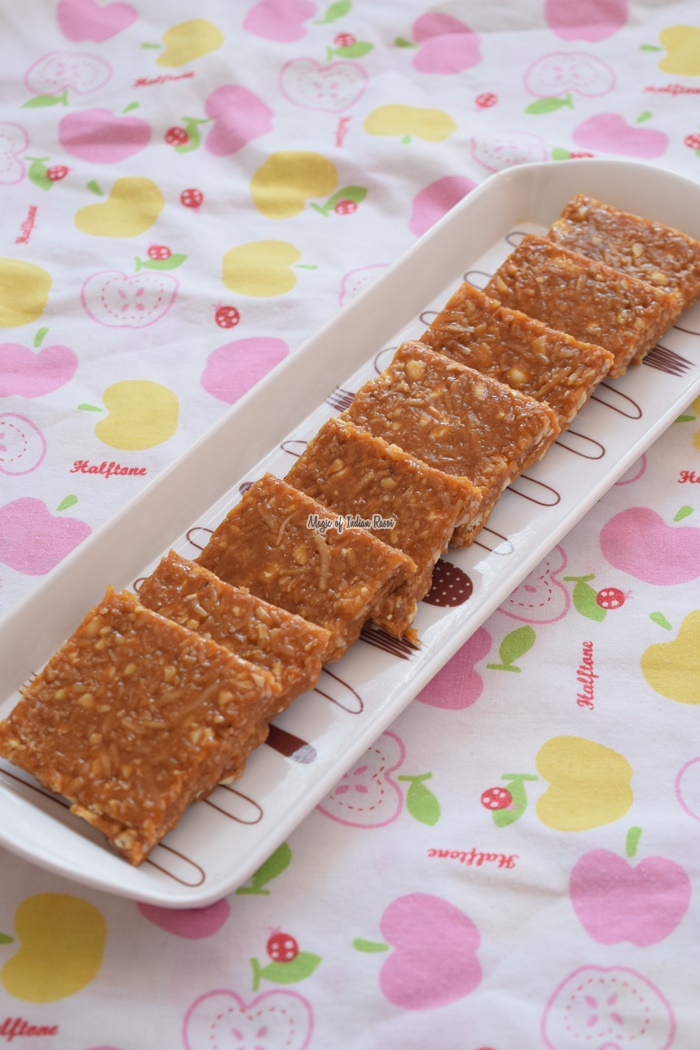Coconut & Peanuts Chikki Recipe Nariyal aur Sing ki Chikki Magic of