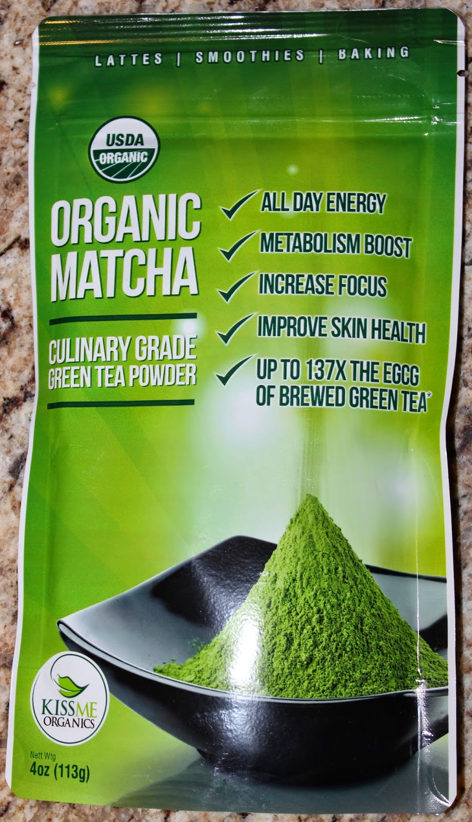 Beauté and the Bee Kiss Me Organics Culinary Grade Organic Matcha