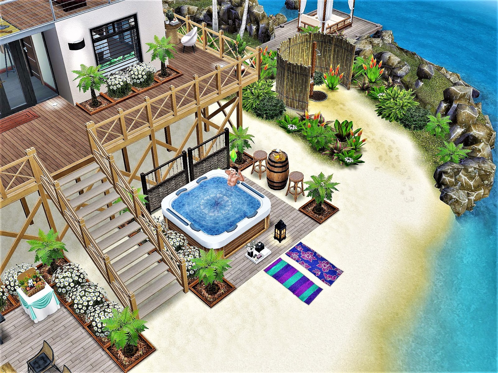 sim house design Sims Freeplay Island Villa 浪漫海岛度假屋