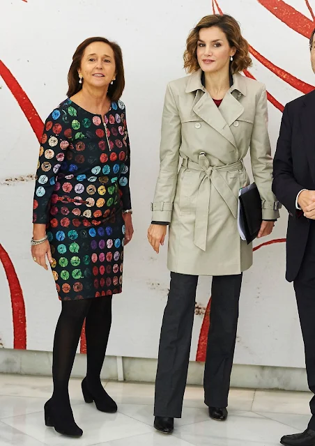 Queen Letizia of Spain attended the first seminar about 'Spain 2030, Spanish Cooperation and the new agenda for sustainable development' at the National Library