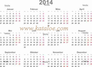 contoh kalender 2014 