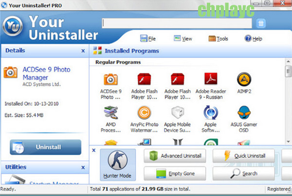 Download Your Uninstaller 7.5 - gỡ bỏ tận gốc phần mềm trên máy tính, laptop c